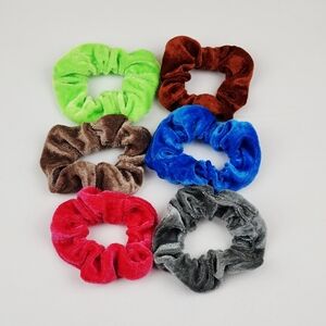 Velvet Scrunchie Hair Ties Bundle Of 6